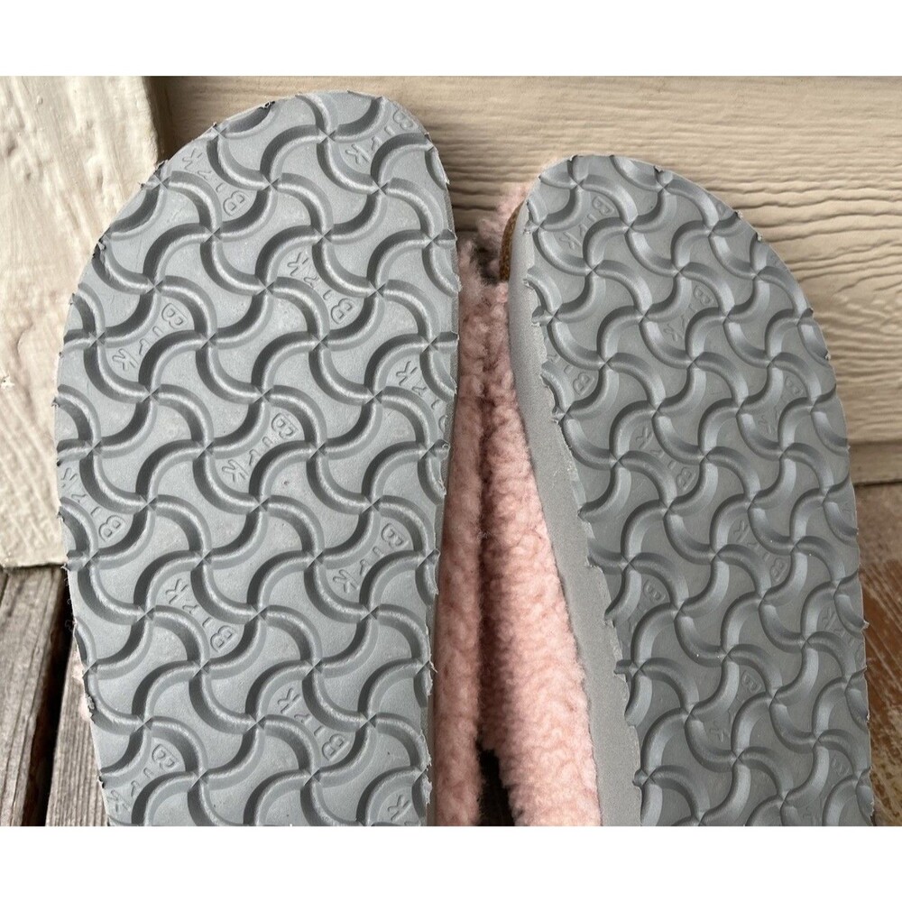 Papillio Birkenstock Arizona Big Buckle Women's 39 US 8 Shearling Slide Sandals - Picture 12 of 13